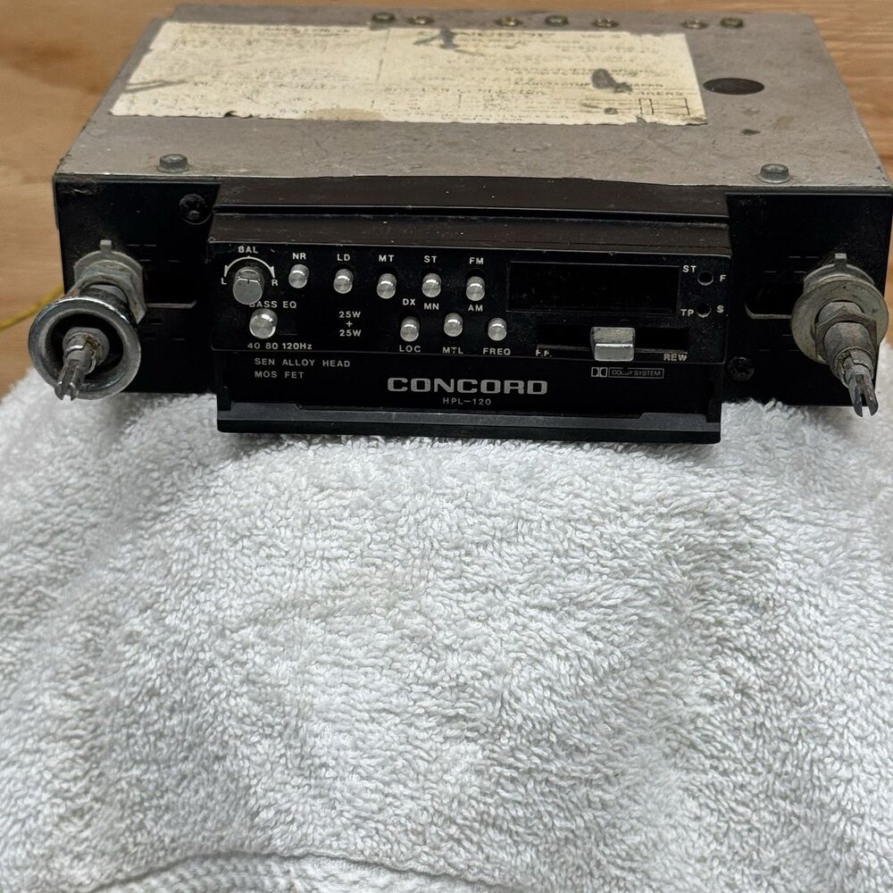 80’s Concord Hpl-120 HPL120 Original Car Radio Cassette Player Dolby Sound USA